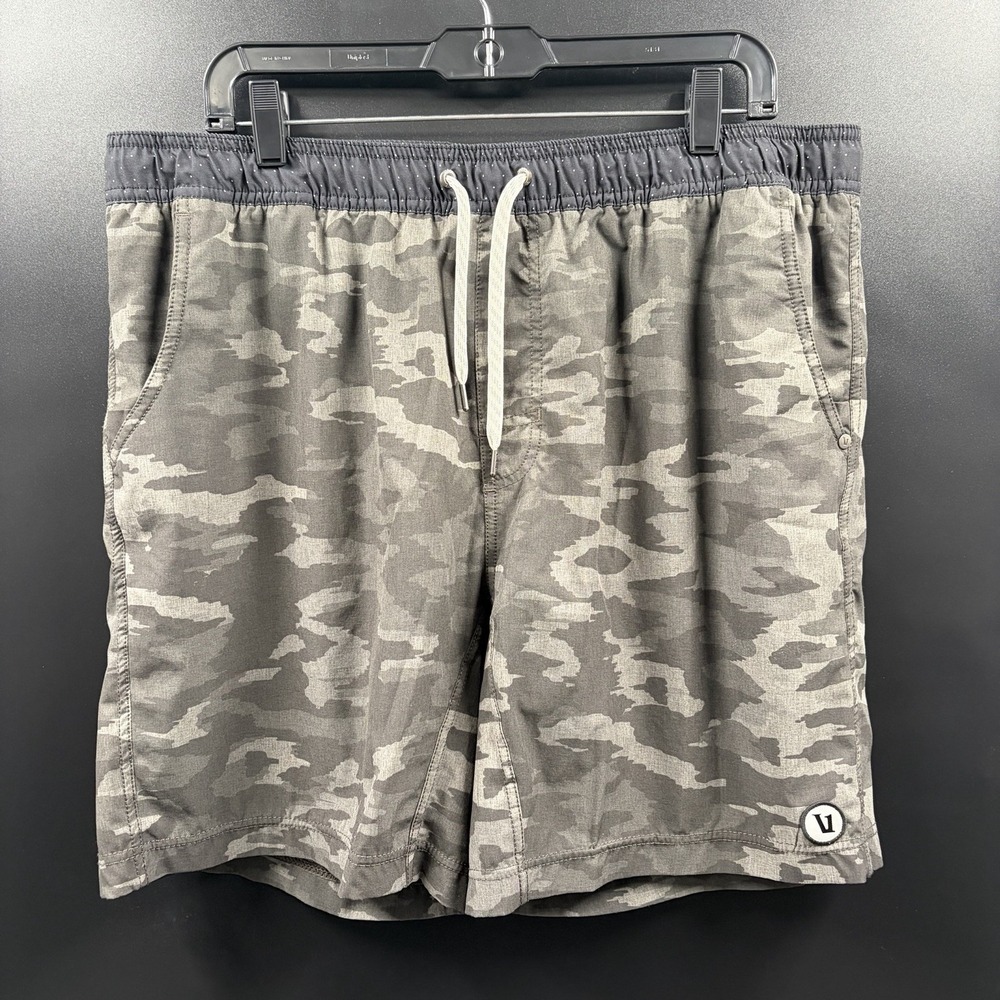 Vuori Gray Camo Athletic Shorts